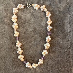 Elegant Pearl and Amethyst Necklace